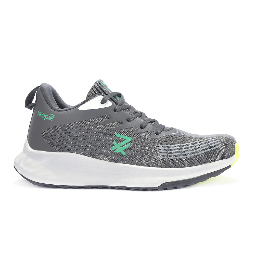 Leap7x Grey Lacing Sports Running Shoes For Men RW-14 By Liberty - Image 2