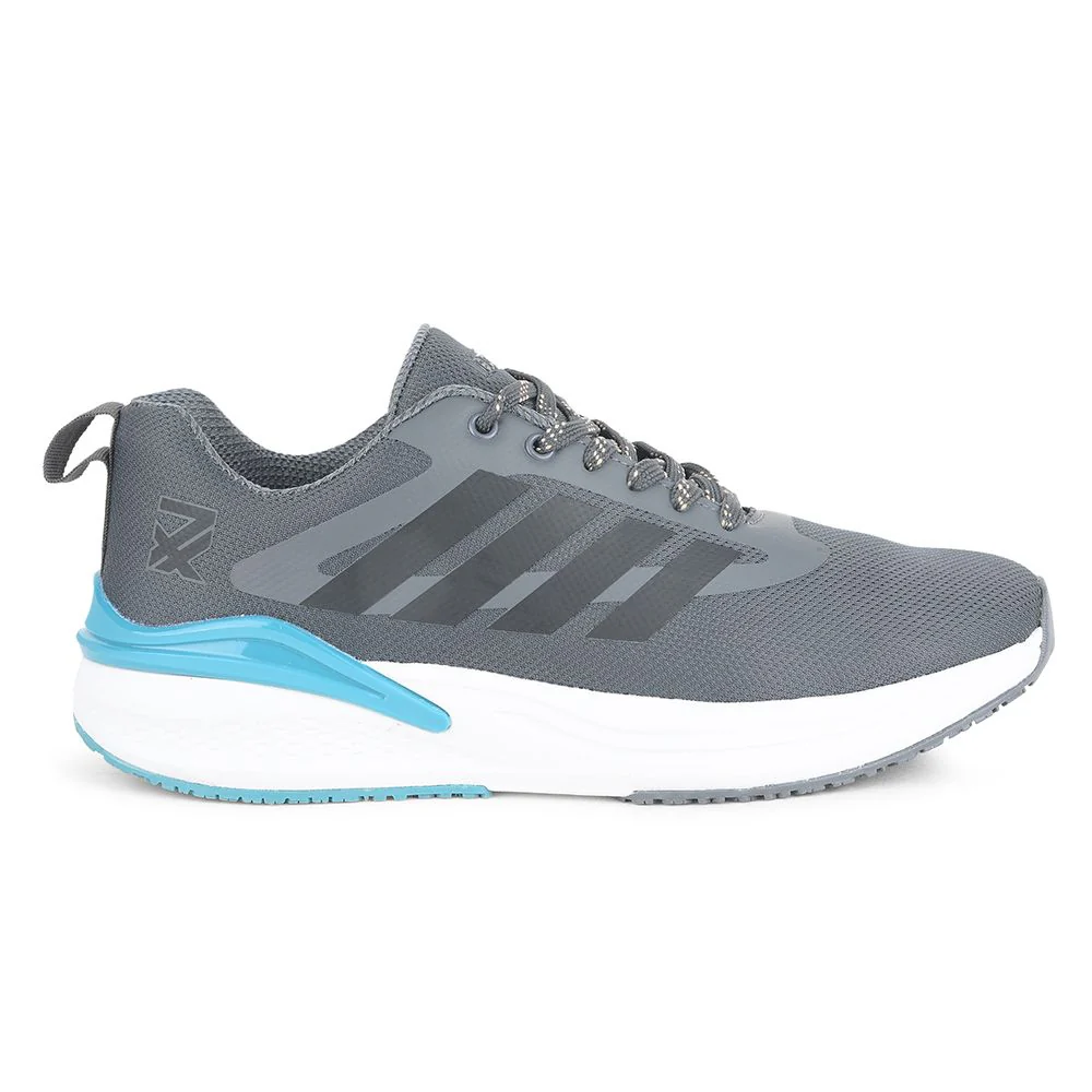 Leap7x Grey Sports Lacing Running Shoes For Men CAPSICO-1 By Liberty - Image 2