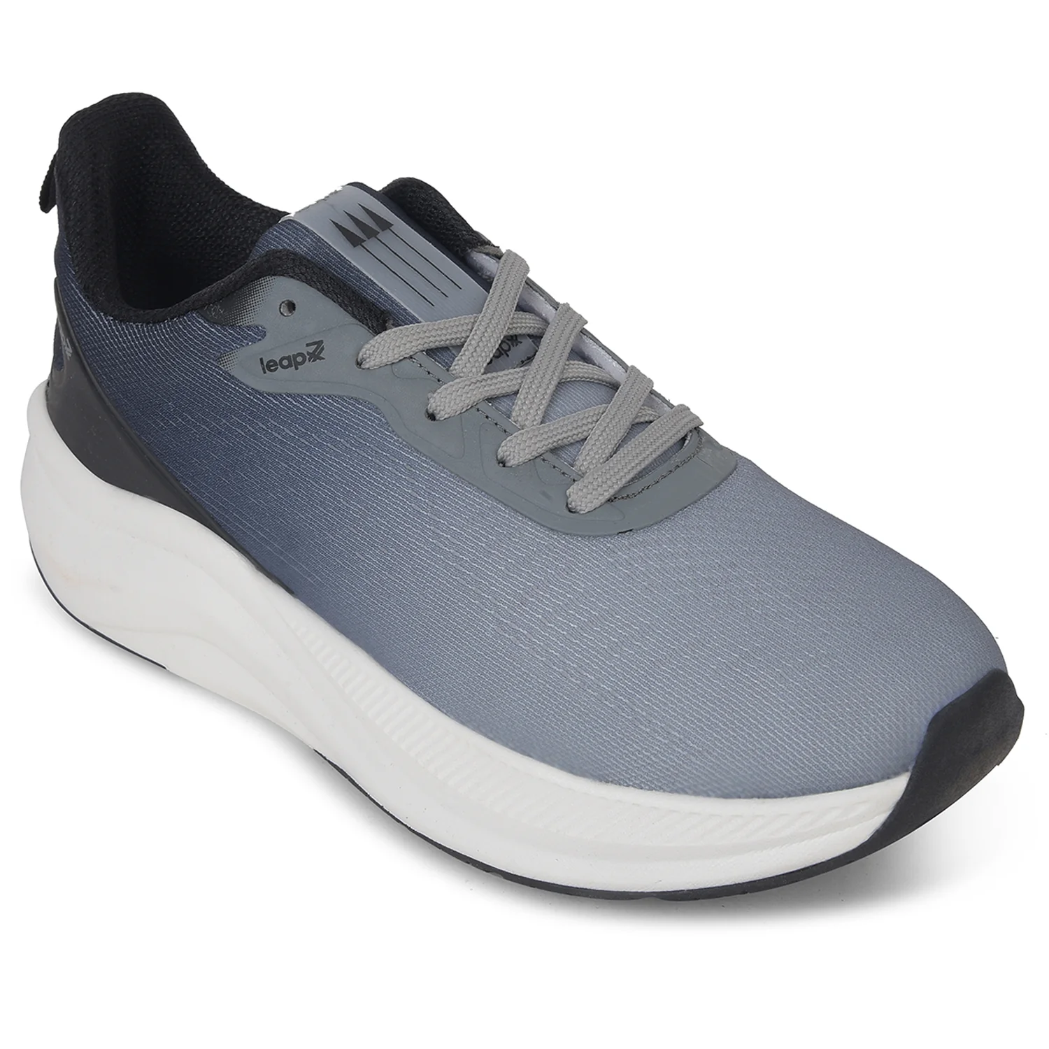 Leap7x Grey Sports Lacing Running Shoes For Men EVERSTAR1E By Liberty