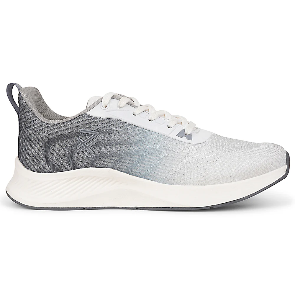 Leap7x Grey Sports Lacing Running Shoes For Men FLYOD By Liberty - Image 2