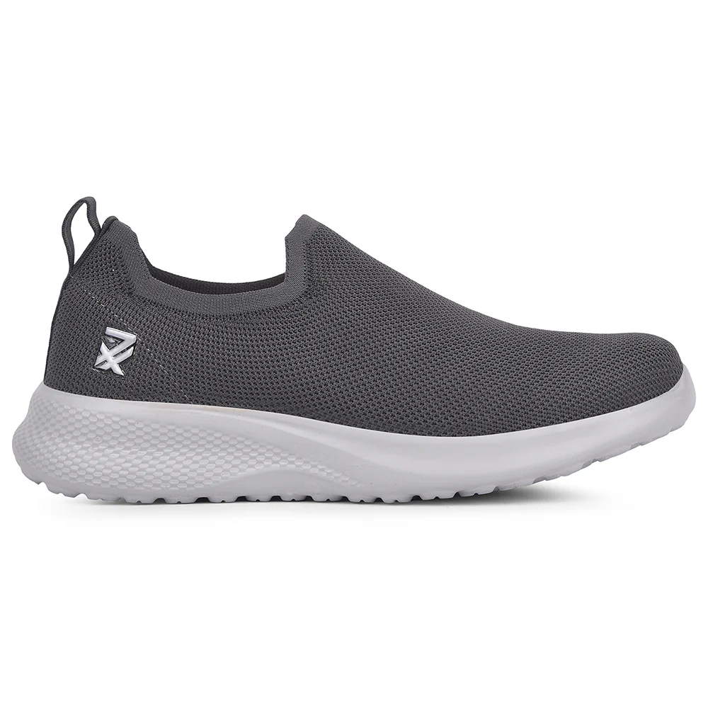 Leap7x Grey Sports Non Lacing Walking Shoes For Men GHD-89E By Liberty - Image 2