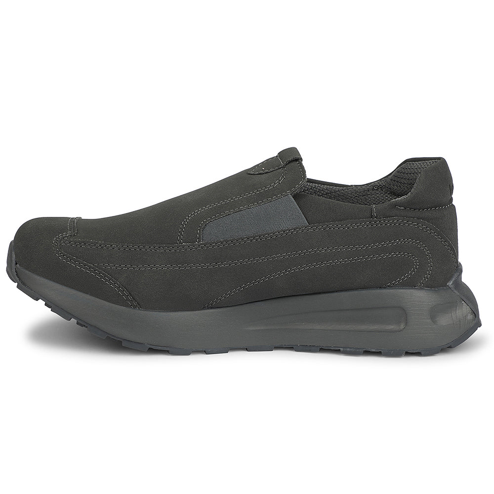 LEAP7X Grey Sports Non Lacing Walking Shoes for Men GOLA-26D by Liberty - Image 3