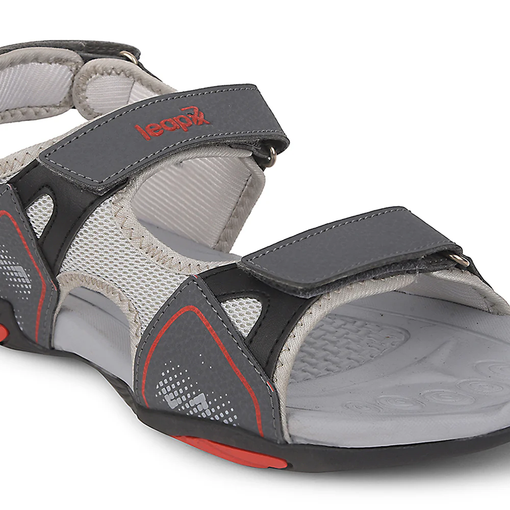 Leap7x Grey Sporty Casual Sandal For Men XYLO-M15 By Liberty - Image 5