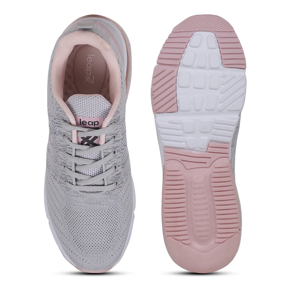 Leap7X HRP-TZ-L5 Grey Sports Lacing Running Shoes for Women by Liberty - Image 5