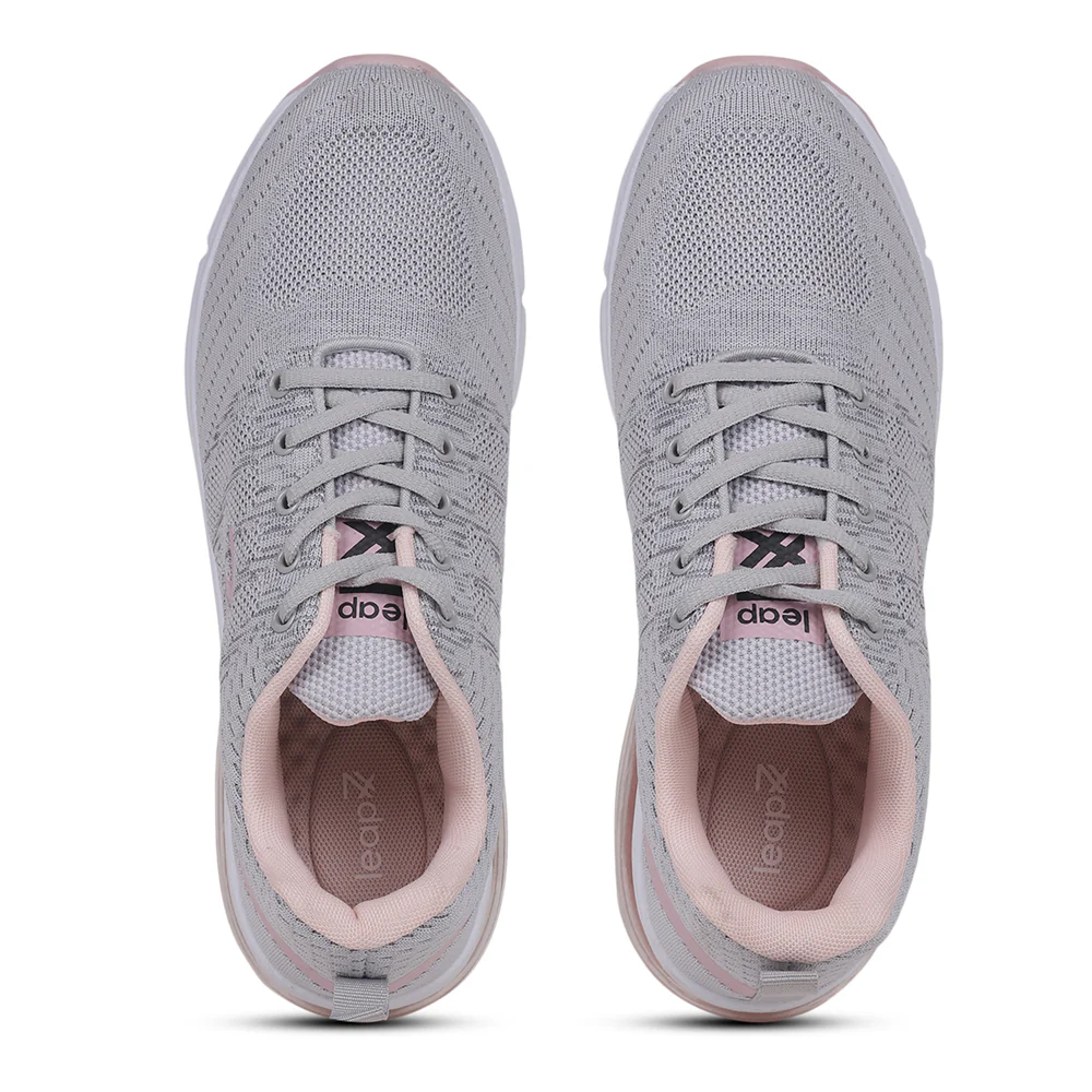 Leap7X HRP-TZ-L5 Grey Sports Lacing Running Shoes for Women by Liberty - Image 9