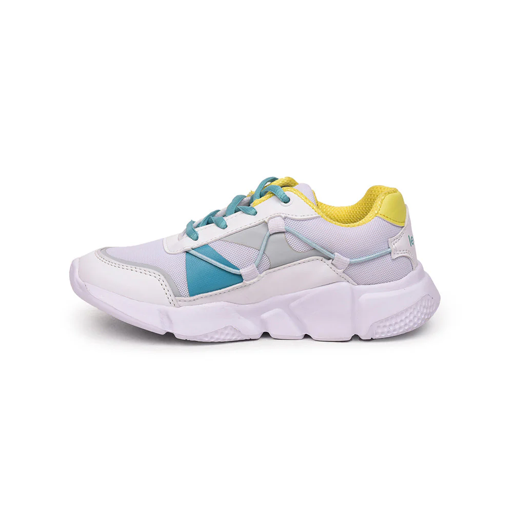 Leap7x Lace Up Athleisure Shoes For Kids (White) POLAR-502 By Liberty - Image 3