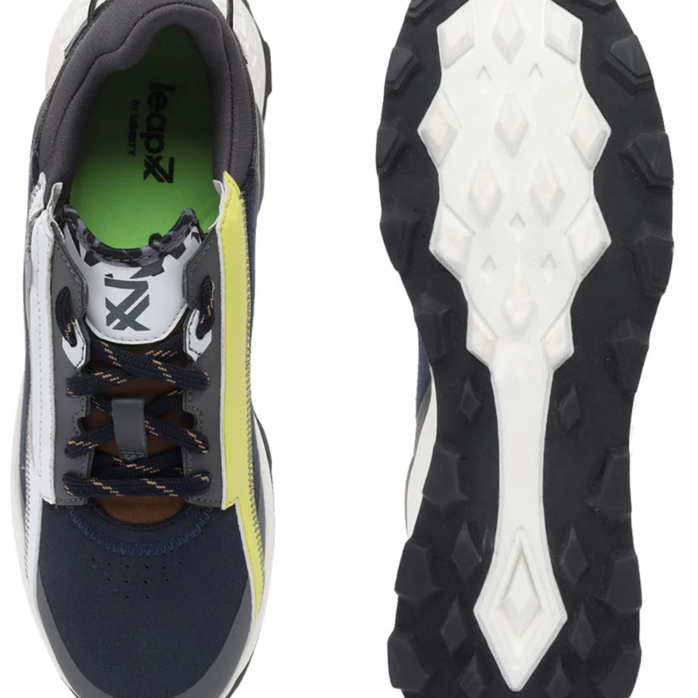 Leap7x Casual Navy Blue Lacing Shoes For Men ANGUS By Liberty - Image 4