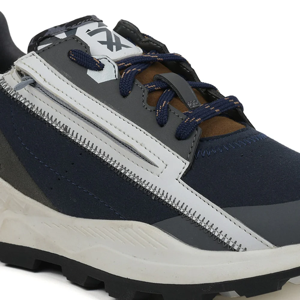 Leap7x Casual Navy Blue Lacing Shoes For Men ANGUS By Liberty - Image 6