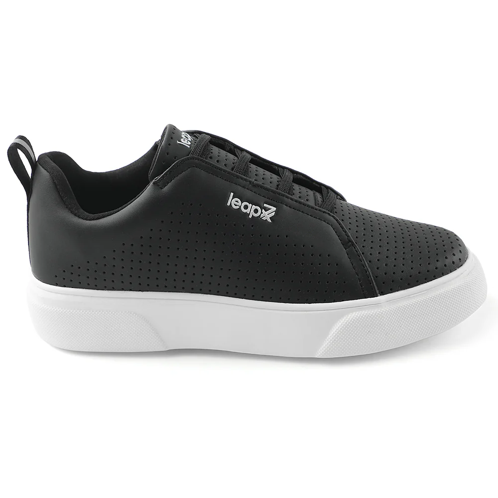 Leap7x Lacing Black Casual Sneakers For Men CROATIA-2E By Liberty - Image 2