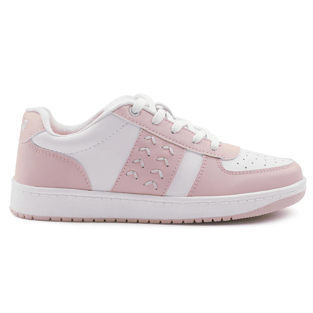 Leap7x Lacing Peach Casual Sneakers For Women NEXTY-2E By Liberty - Image 2