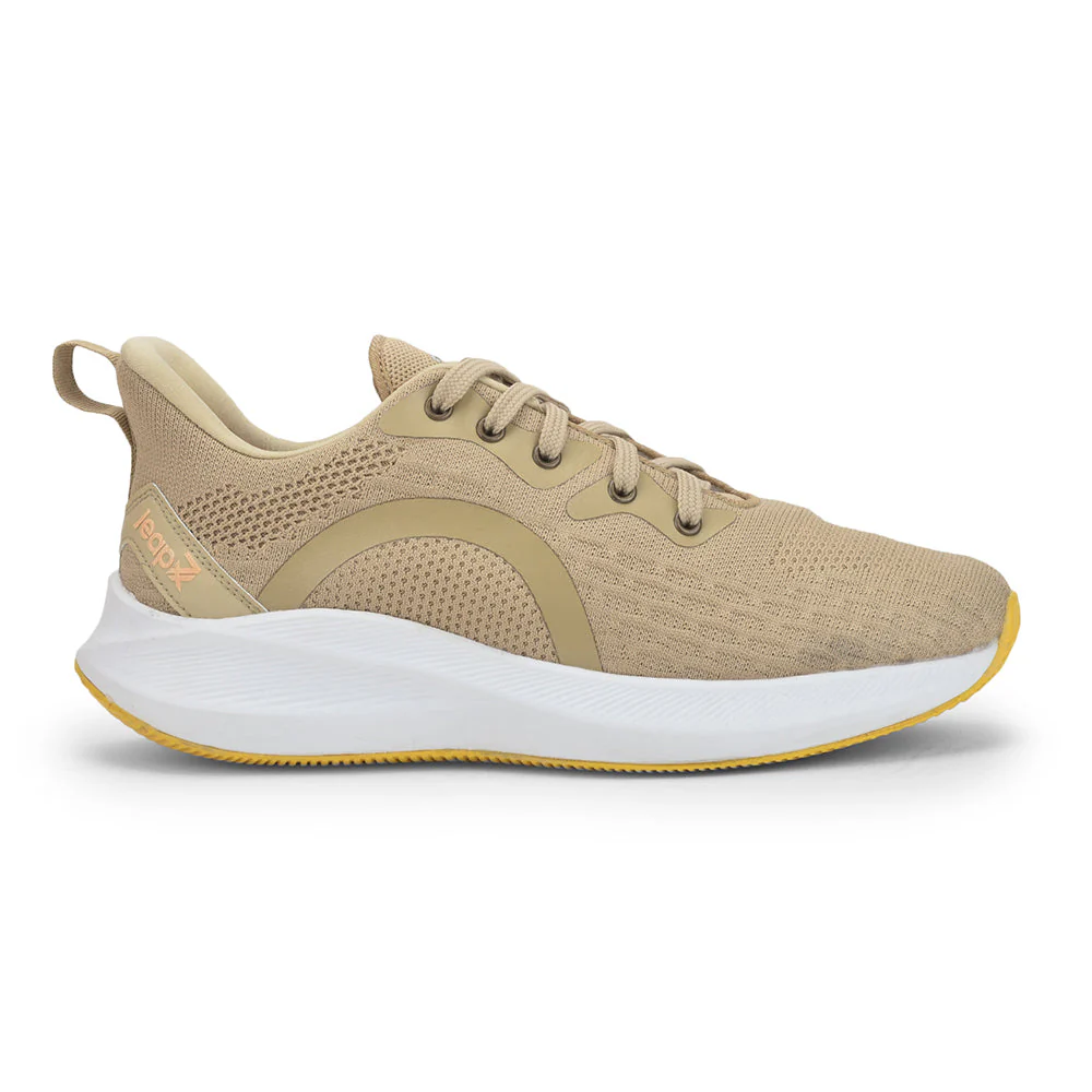 Leap7x Lacing Sports Shoes For Men (Beige) CHALANGE-2 By Liberty - Image 2