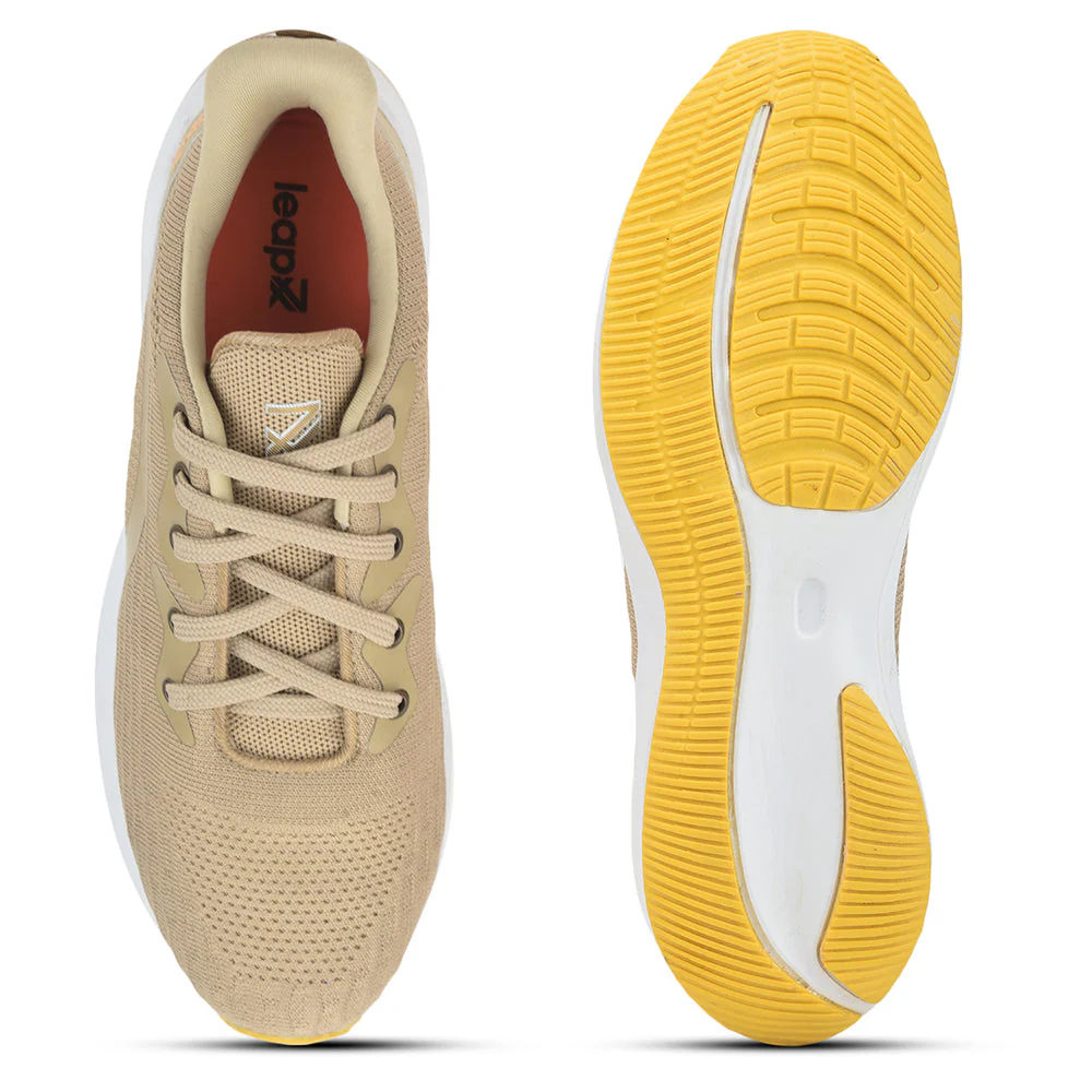 Leap7x Lacing Sports Shoes For Men (Beige) CHALANGE-2 By Liberty - Image 5
