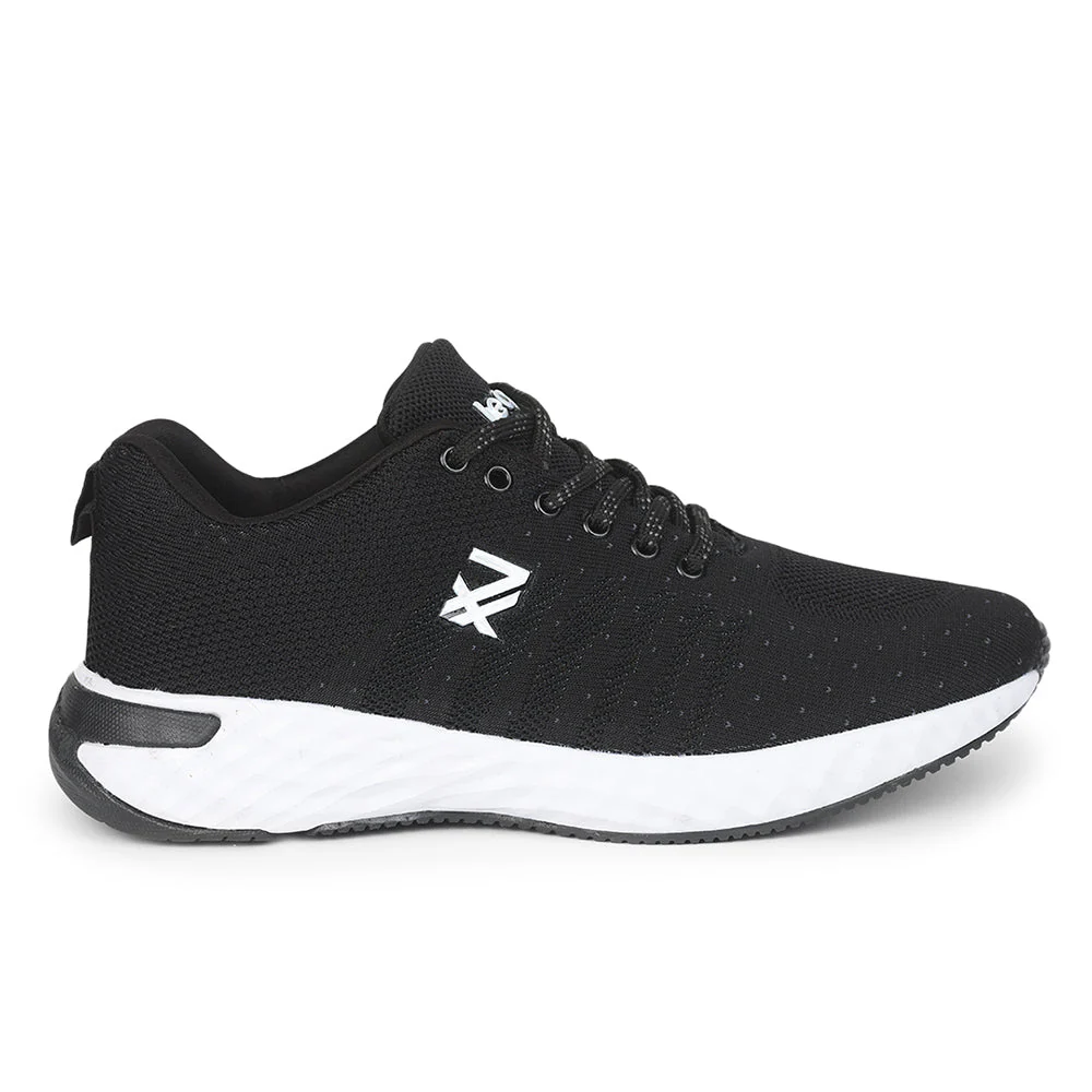 Leap7x Lacing Sports Shoes For Men (Black) ASPER-3 By Liberty - Image 2