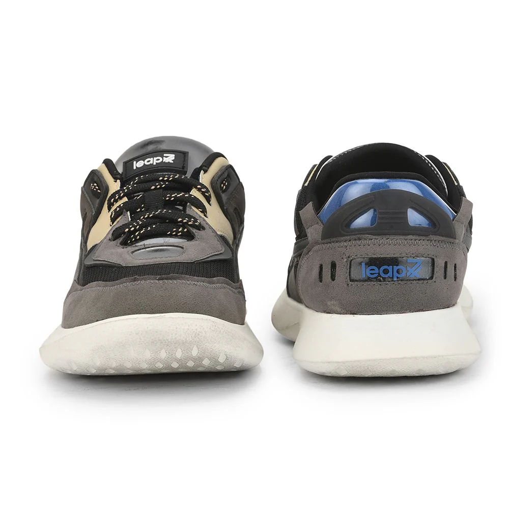 Leap7x Lacing Black Casual Shoes For Men MENTOR By Liberty - Image 6