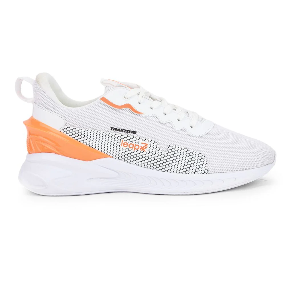Leap7x Lacing Sports Shoes For Men (White) Ronald By Liberty - Image 2