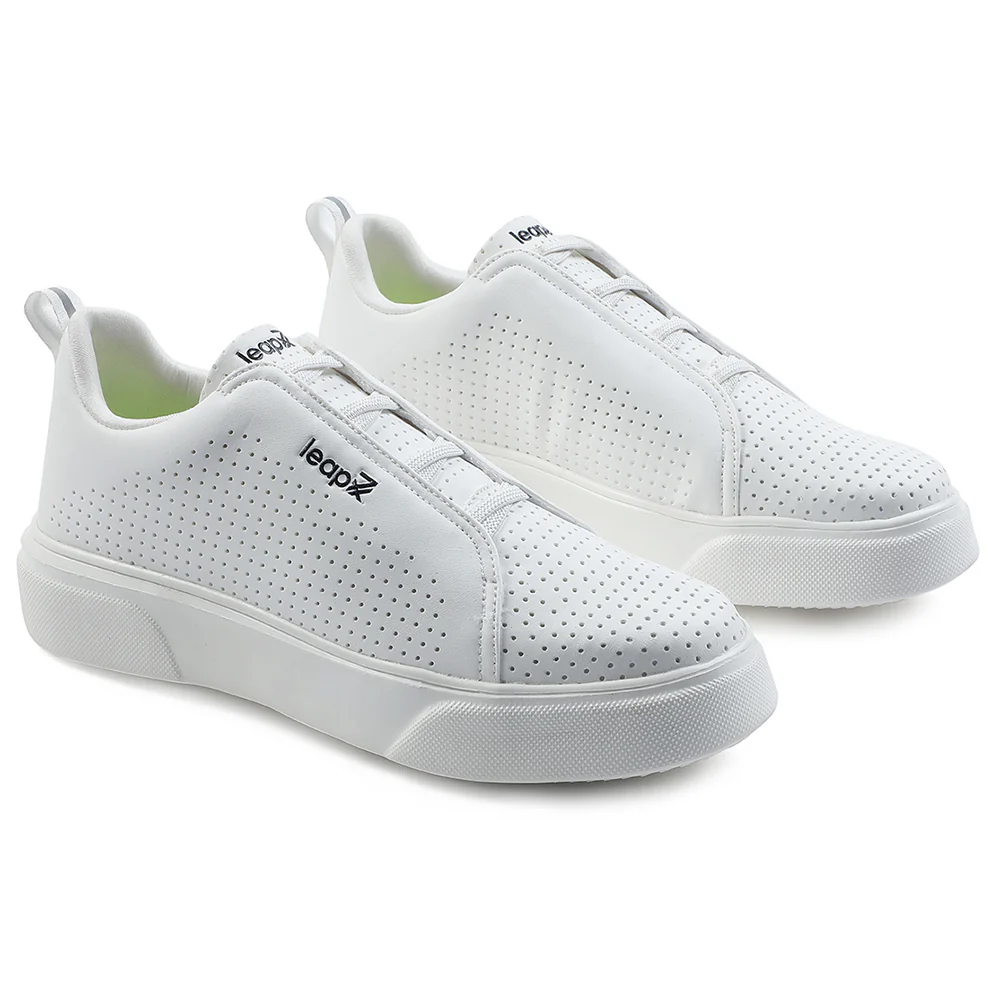 Leap7x Lacing White Casual Sneakers For Men CROATIA-2E By Liberty - Image 5