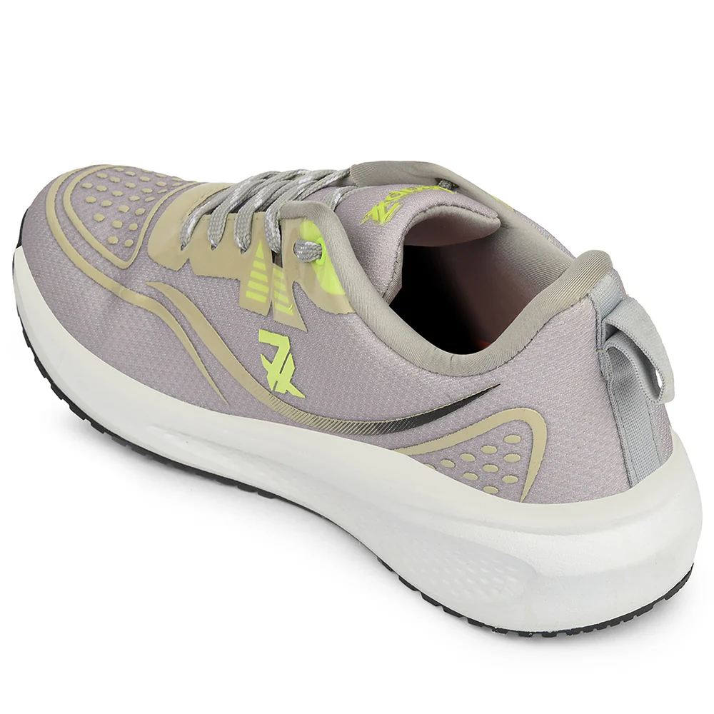 Leap7x Light Grey Sports Lacing Running Shoes For Men GHD-29 By Liberty - Image 4