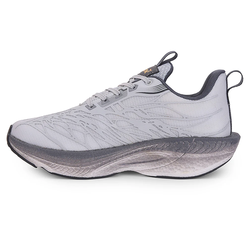 Leap7x Light Grey Sports Lacing Running Shoes For Men XLM-01 By Liberty - Image 3