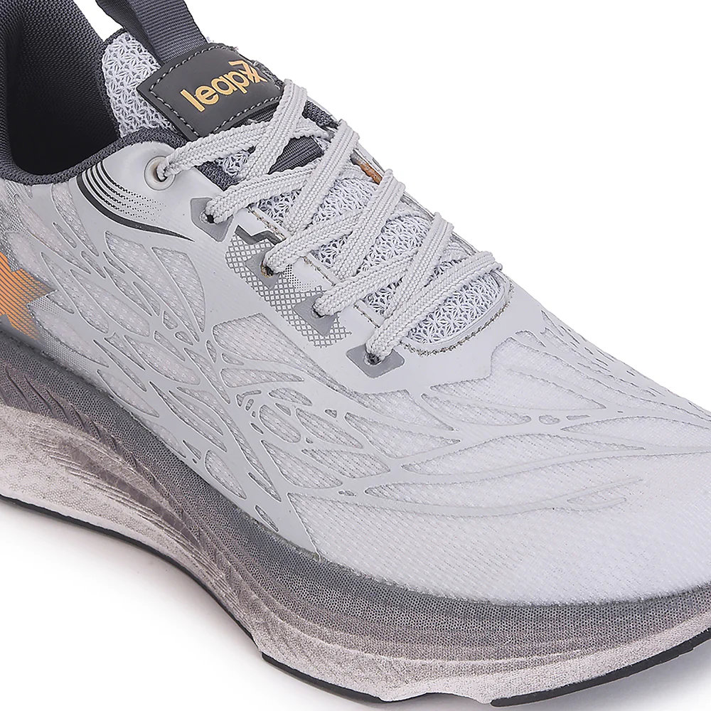 Leap7x Light Grey Sports Lacing Running Shoes For Men XLM-01 By Liberty - Image 5