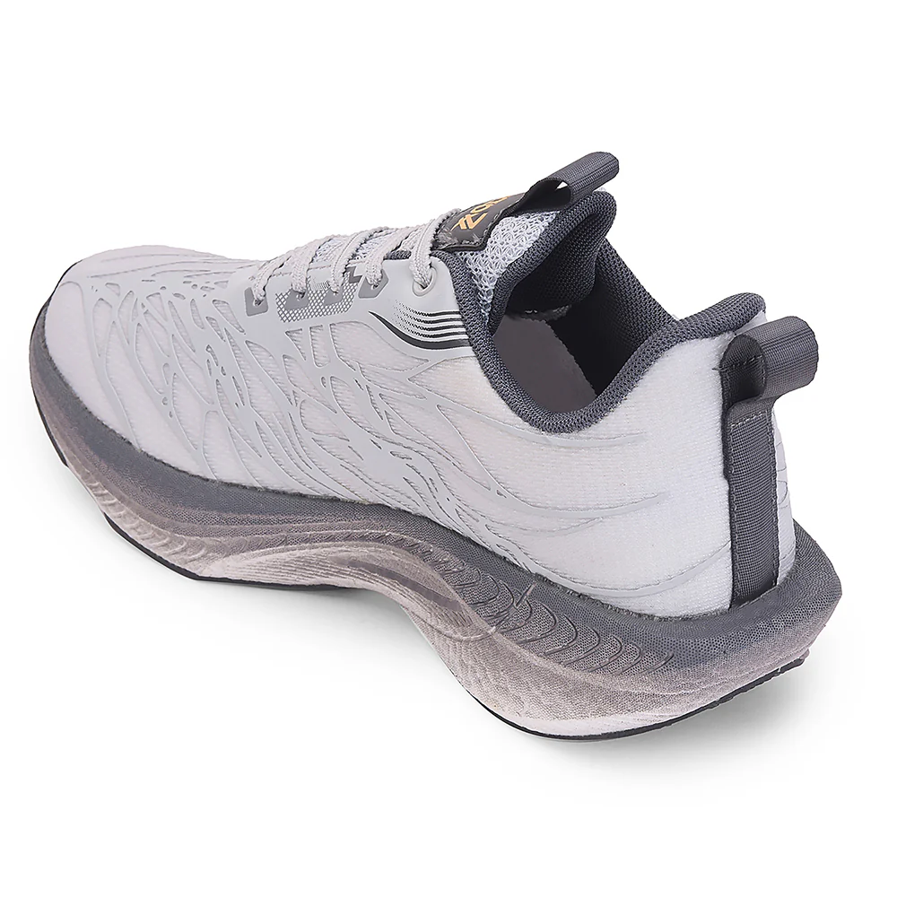 Leap7x Light Grey Sports Lacing Running Shoes For Men XLM-01 By Liberty - Image 6