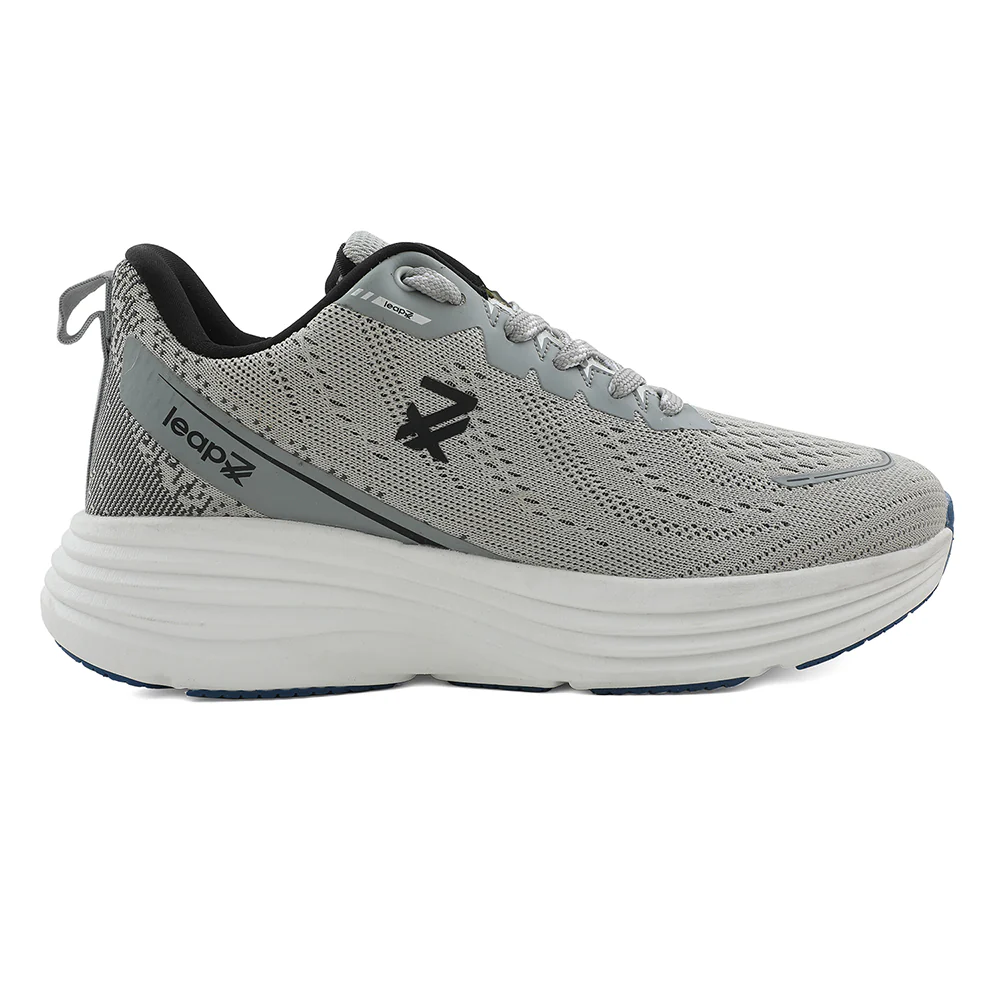 Leap7x Light Grey Sports Running Shoes For Men GHD-41 By Liberty - Image 2