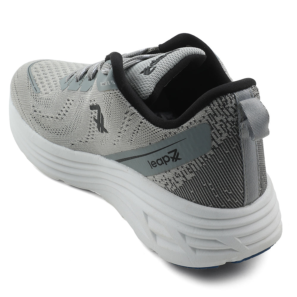 Leap7x Light Grey Sports Running Shoes For Men GHD-41 By Liberty - Image 4