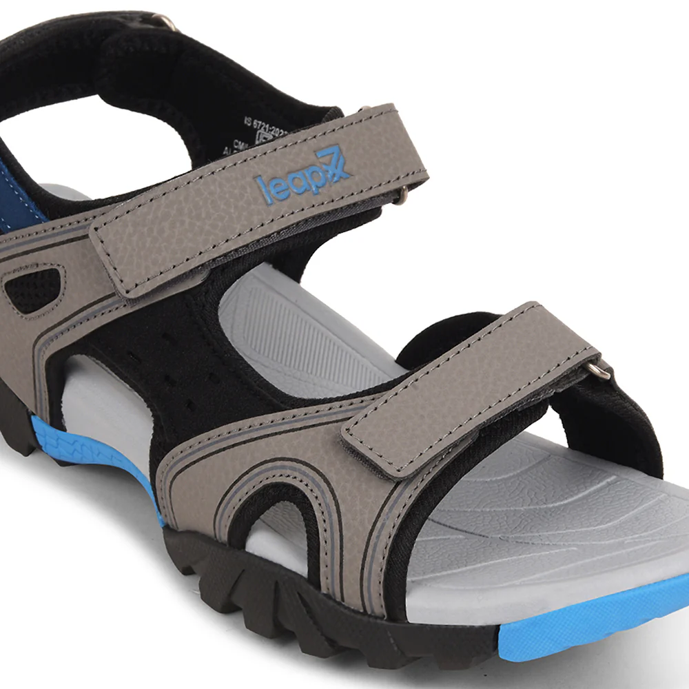 Leap7x Light Grey Sporty Casual Sandal For Men ALBANIA-2 By Liberty - Image 5