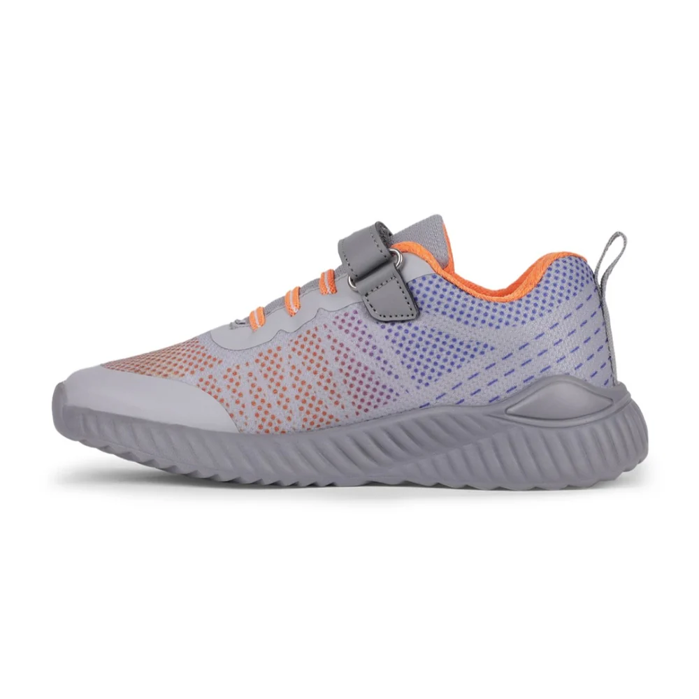 Leap7x Light Grey Velcro Sports Walking Shoes For Kids NITKID-4E By Liberty - Image 3