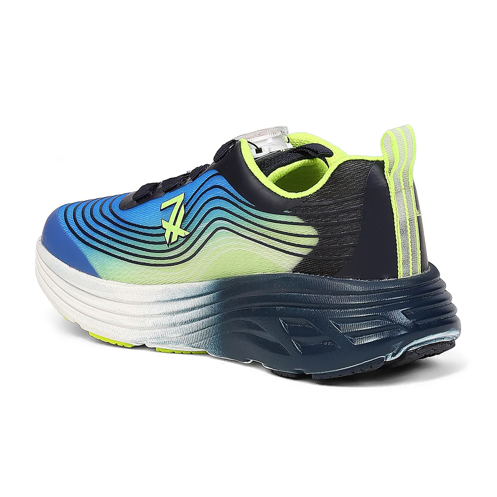 Leap7X LOTO-6 Kids' Royal Blue Walking Shoes - TWISTS & GO with Colorblock Design - Image 3