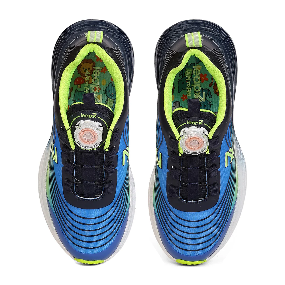 Leap7X LOTO-6 Kids' Royal Blue Walking Shoes - TWISTS & GO with Colorblock Design - Image 6