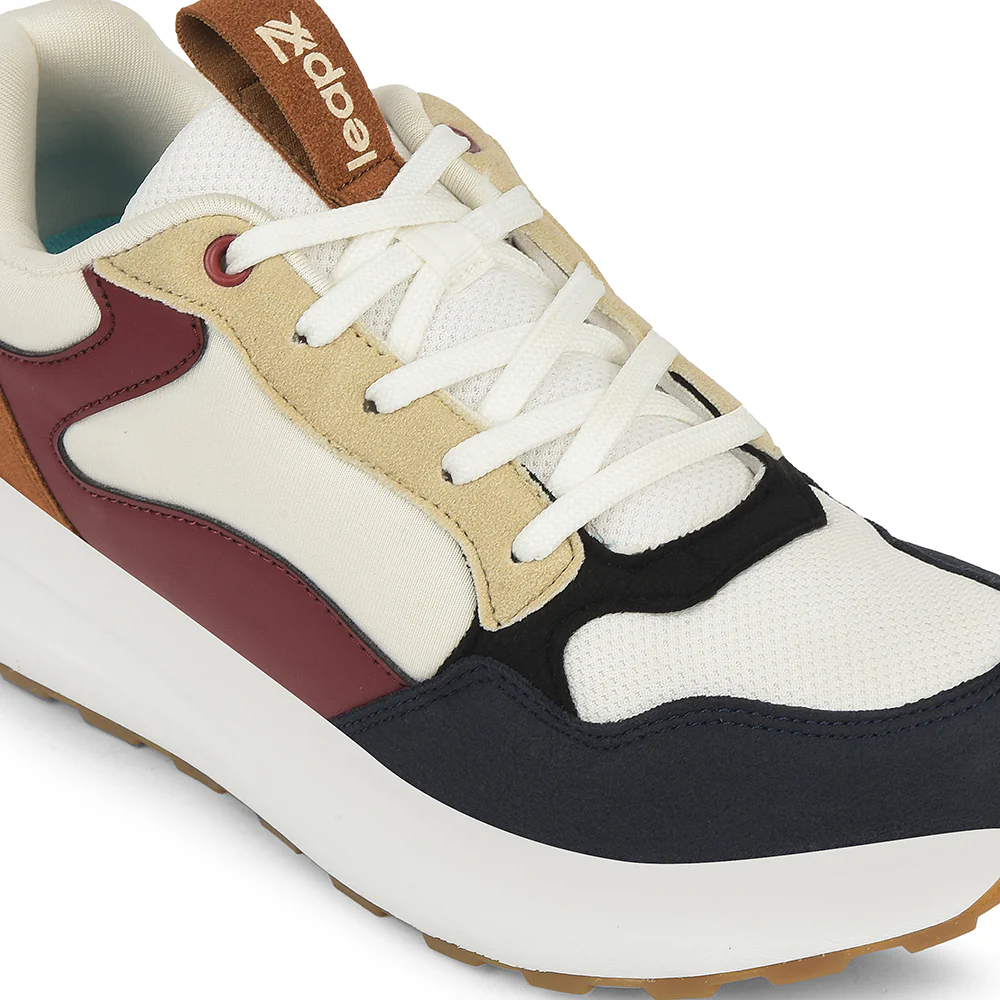 Leap7x Navy Blue Sports Lacing Running Shoes For Kids ZLP-XK-01 By Liberty - Image 4