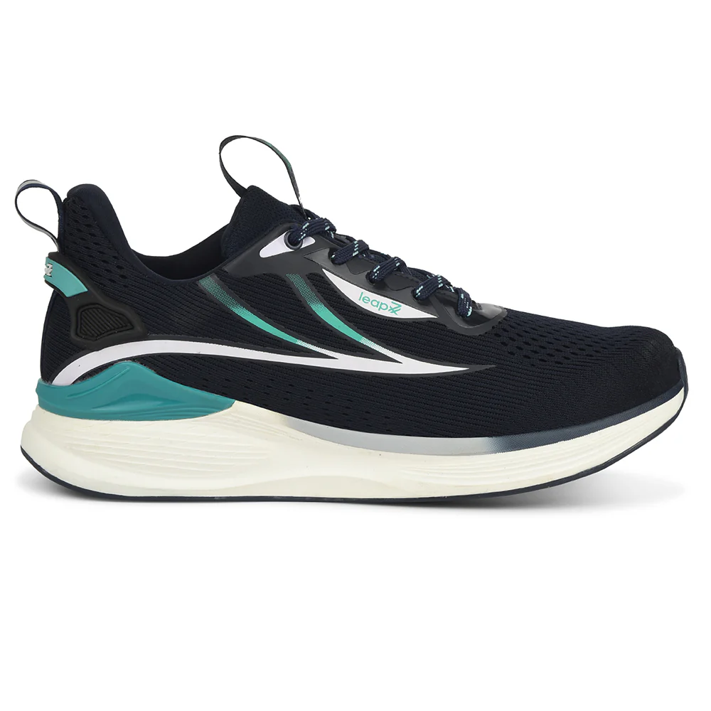 Leap7x Navy Blue Sports Lacing Running Shoes For Men DARIO By Liberty - Image 2