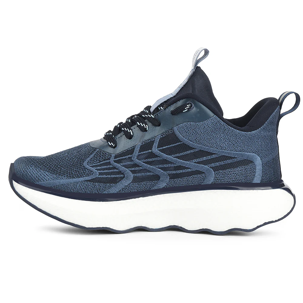 Leap7x Navy Blue Sports Lacing Running Shoes For Men GHD-101 By Liberty - Image 3