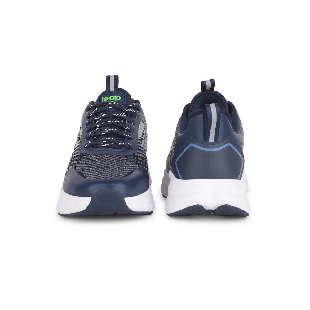 Leap7x Navy Blue Sports Lacing Running Shoes ROMANIA By Liberty - Image 5