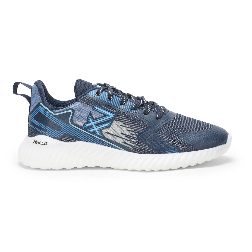 Leap7x Navy Blue Sports Lacing Walking Shoes For Men NITSOFT-1E By Liberty - Image 2
