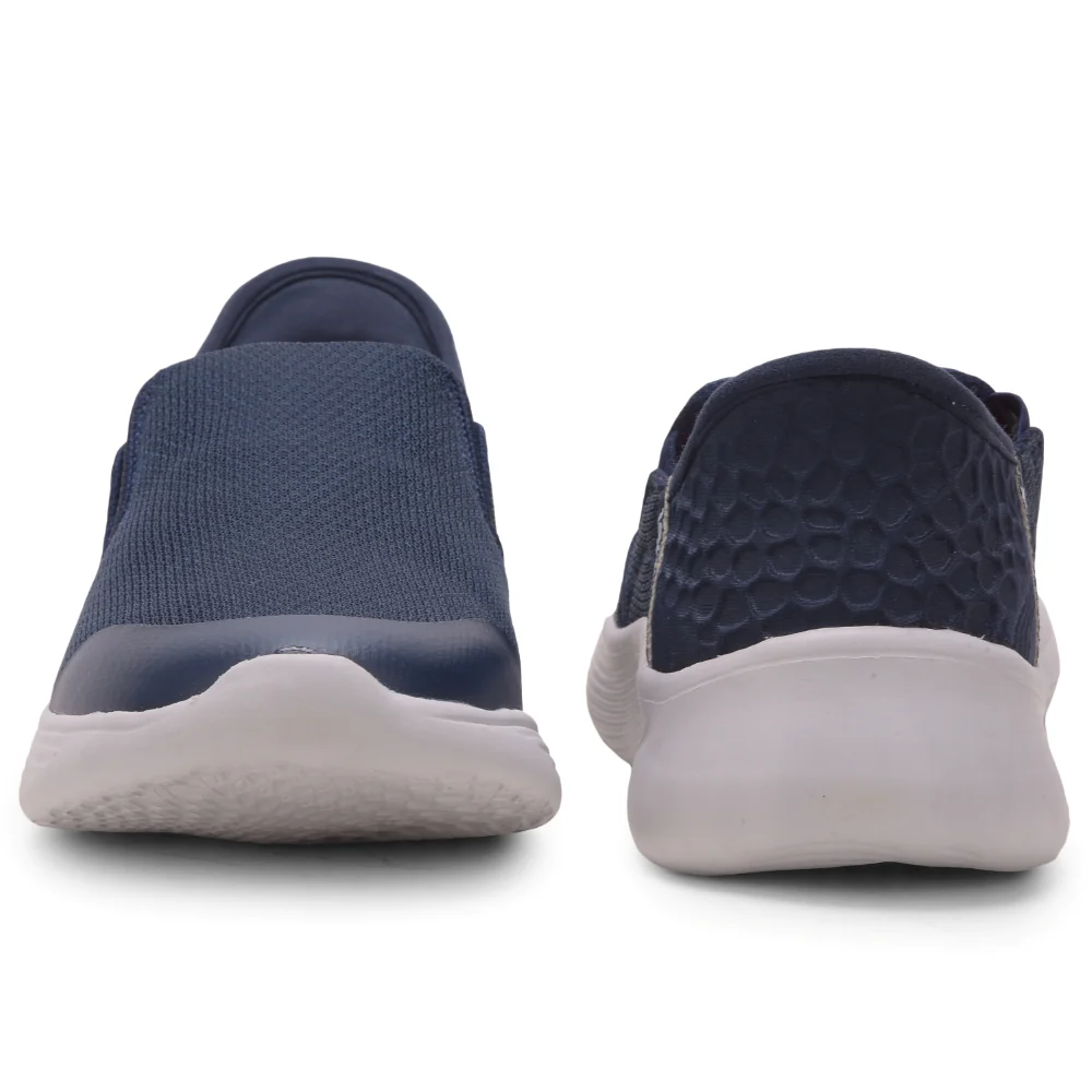 Leap7x Navy Blue Sports Non Lacing Walking Shoes For Men EZZAR-1 By Liberty - Image 6