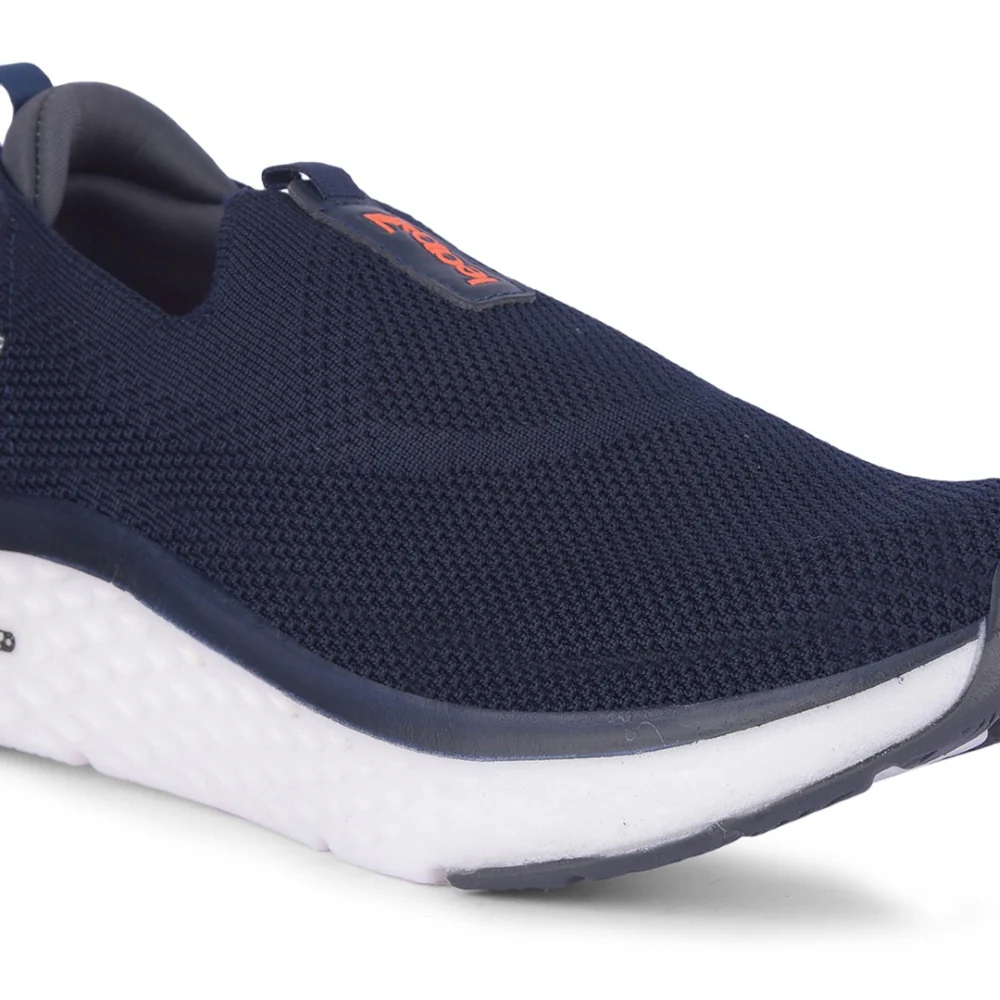 Leap7x Navy Blue Sports Non Lacing Walking Shoes For Men NITRUN-2 By Liberty - Image 5