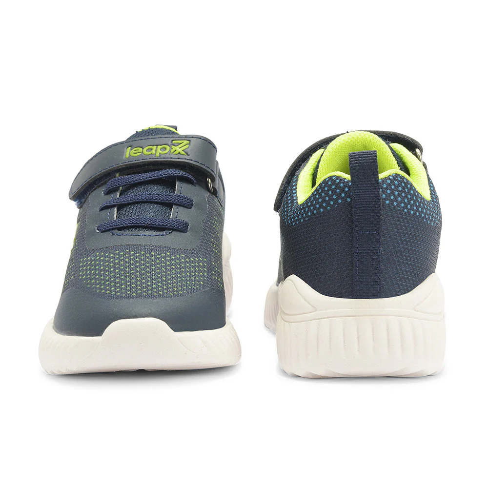 Leap7x Navy Blue Velcro Sports Walking Shoes For Kids NITKID-4E By Liberty - Image 4