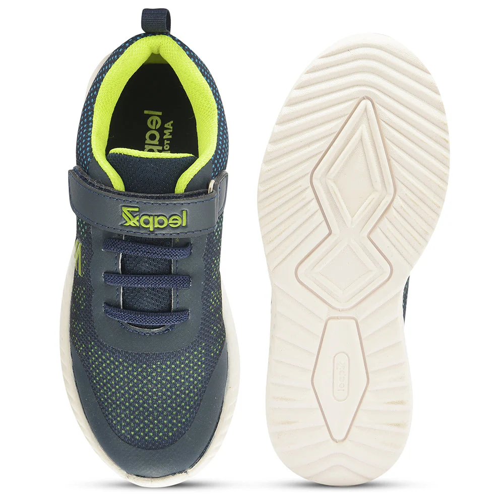 Leap7x Navy Blue Velcro Sports Walking Shoes For Kids NITKID-4E By Liberty - Image 6