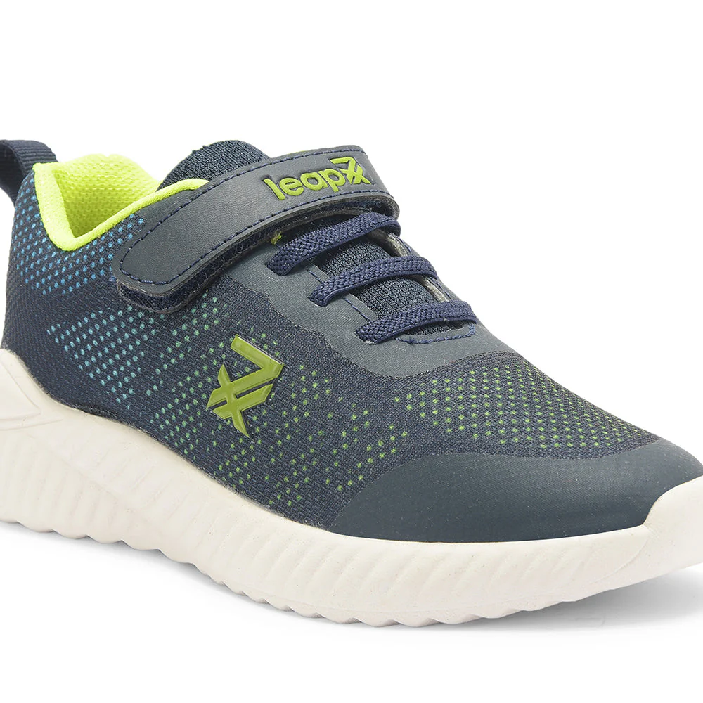 Leap7x Navy Blue Velcro Sports Walking Shoes For Kids NITKID-4E By Liberty - Image 7