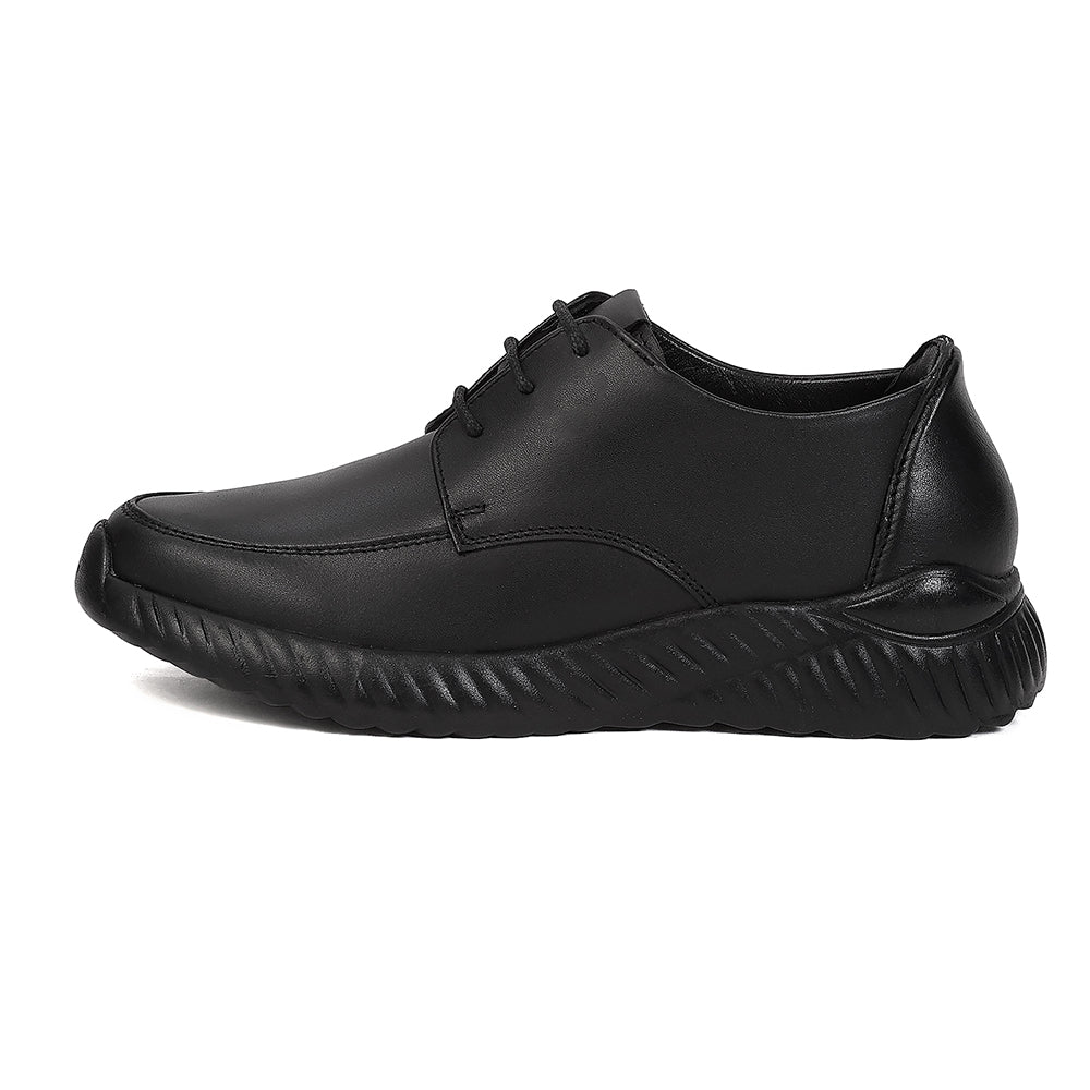 Leap7X NITSCHL-10 Kids' Black School Shoes - SCHOOL EASYGO with Padded Foam & EVA Sole - Image 5