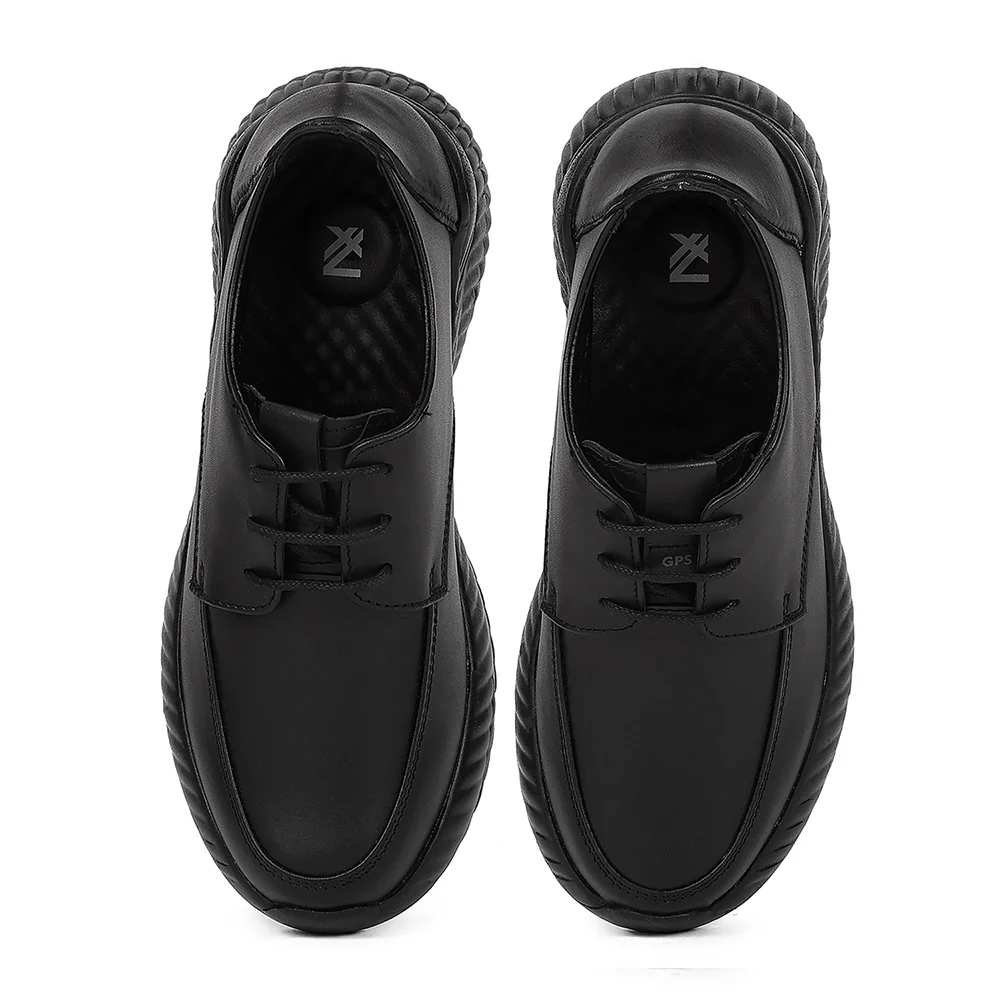 Leap7X NITSCHL-10 Kids' Black School Shoes - SCHOOL EASYGO with Padded Foam & EVA Sole - Image 6