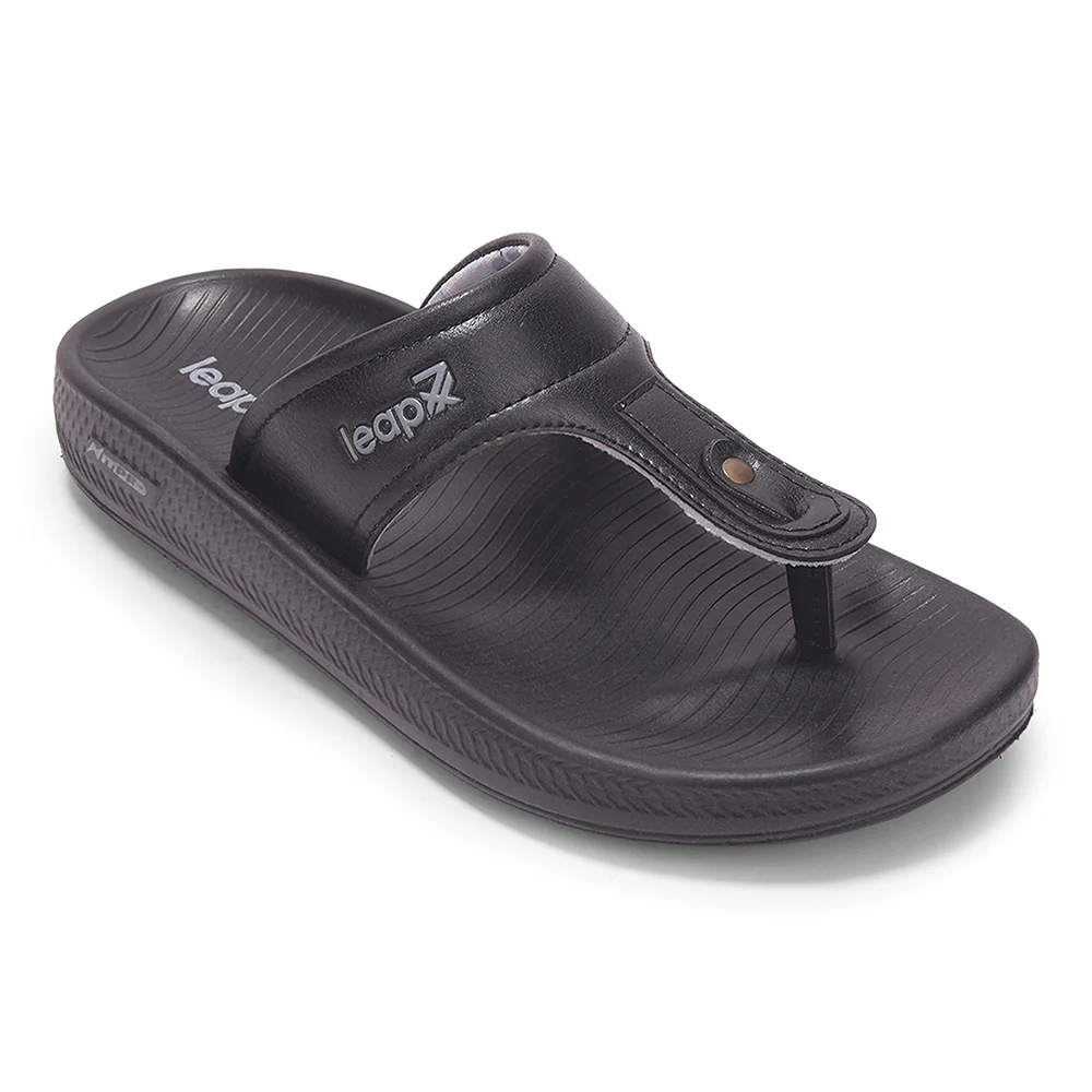 Leap7X NITWALK-24 Women's Black Casual Slip-on Slippers - Lightweight Nitro Sole & Molded EVA