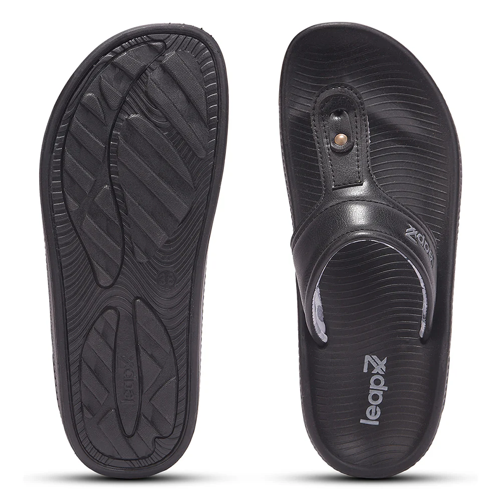 Leap7X NITWALK-24 Women's Black Casual Slip-on Slippers - Lightweight Nitro Sole & Molded EVA - Image 4