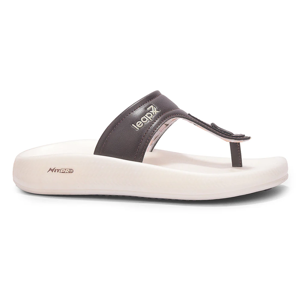 Leap7X NITWALK-24 Women's Brown Casual Slip-on Slippers - Lightweight Nitro Sole & Molded EVA - Image 2