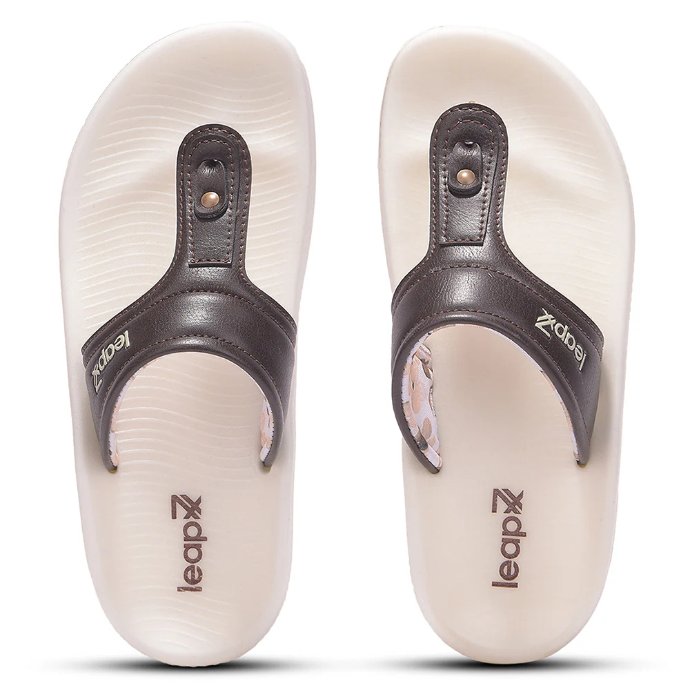 Leap7X NITWALK-24 Women's Brown Casual Slip-on Slippers - Lightweight Nitro Sole & Molded EVA - Image 7
