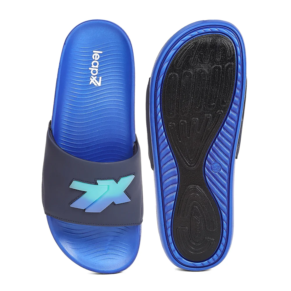 Leap7X NITWALK-30 Men's Navy Blue Slides - Lightweight Nitro Sole with Molded EVA Comfort - Image 4