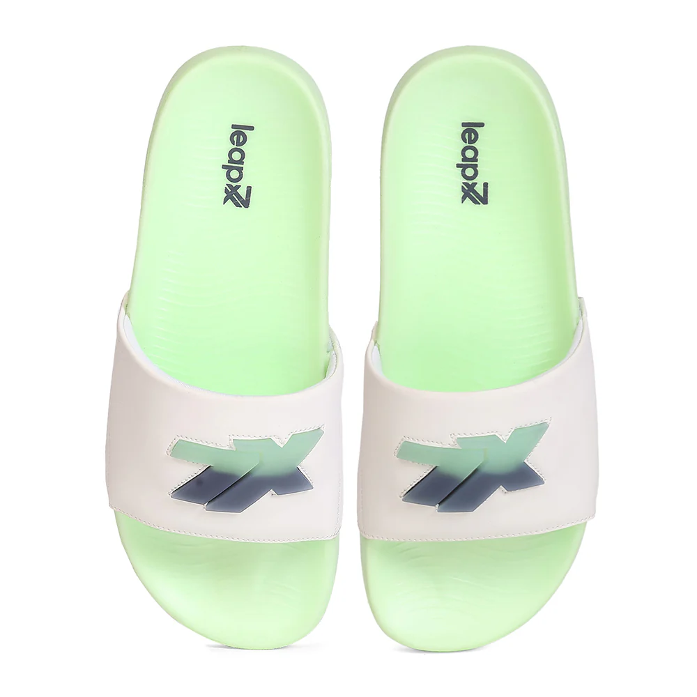 Leap7X NITWALK-30 Men's White Slides - Lightweight Nitro Sole with Molded EVA Comfort - Image 6