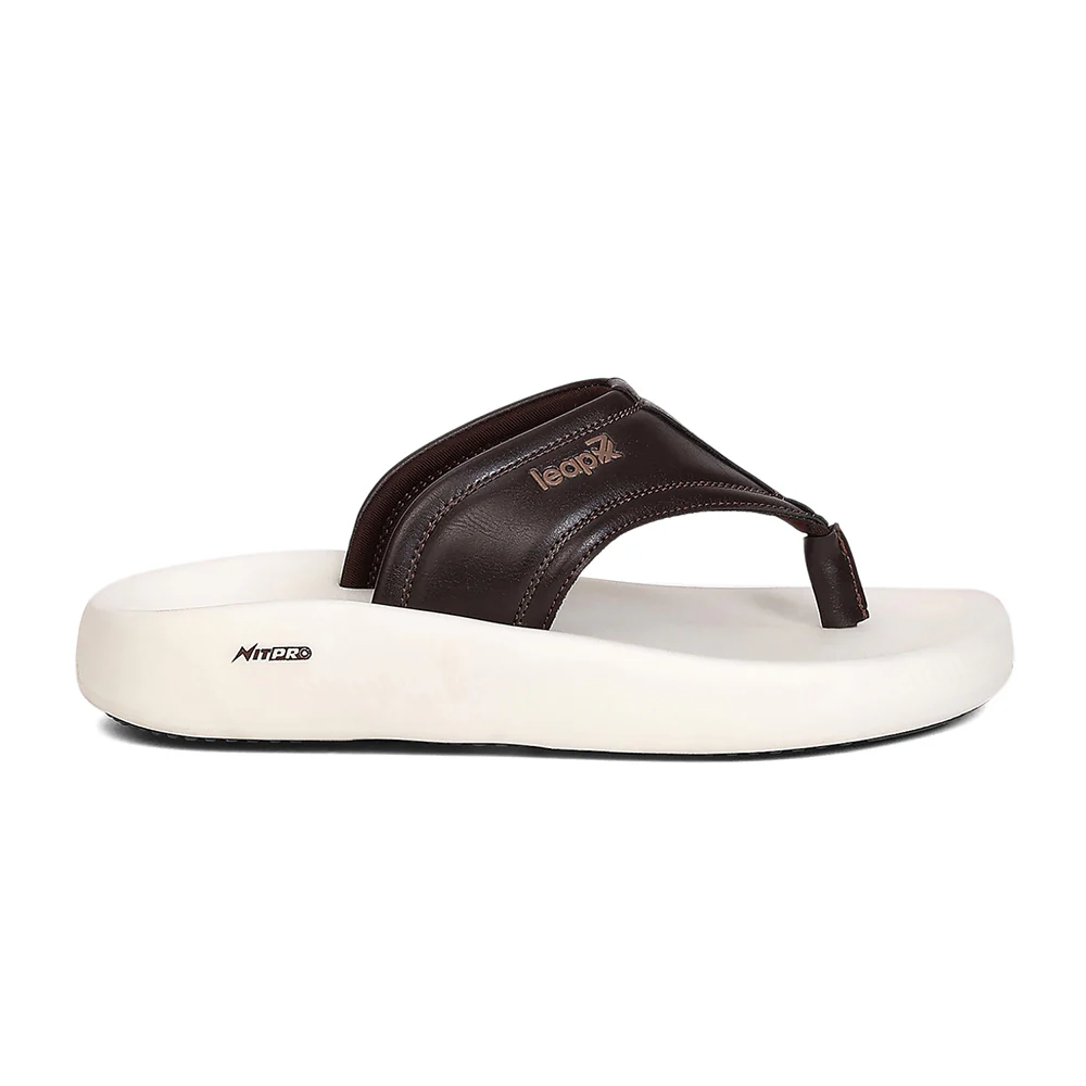 Leap7X NITWALK-31 Men's Brown Slip-on Slippers - Nitro Sole with Molded EVA Comfort - Image 2