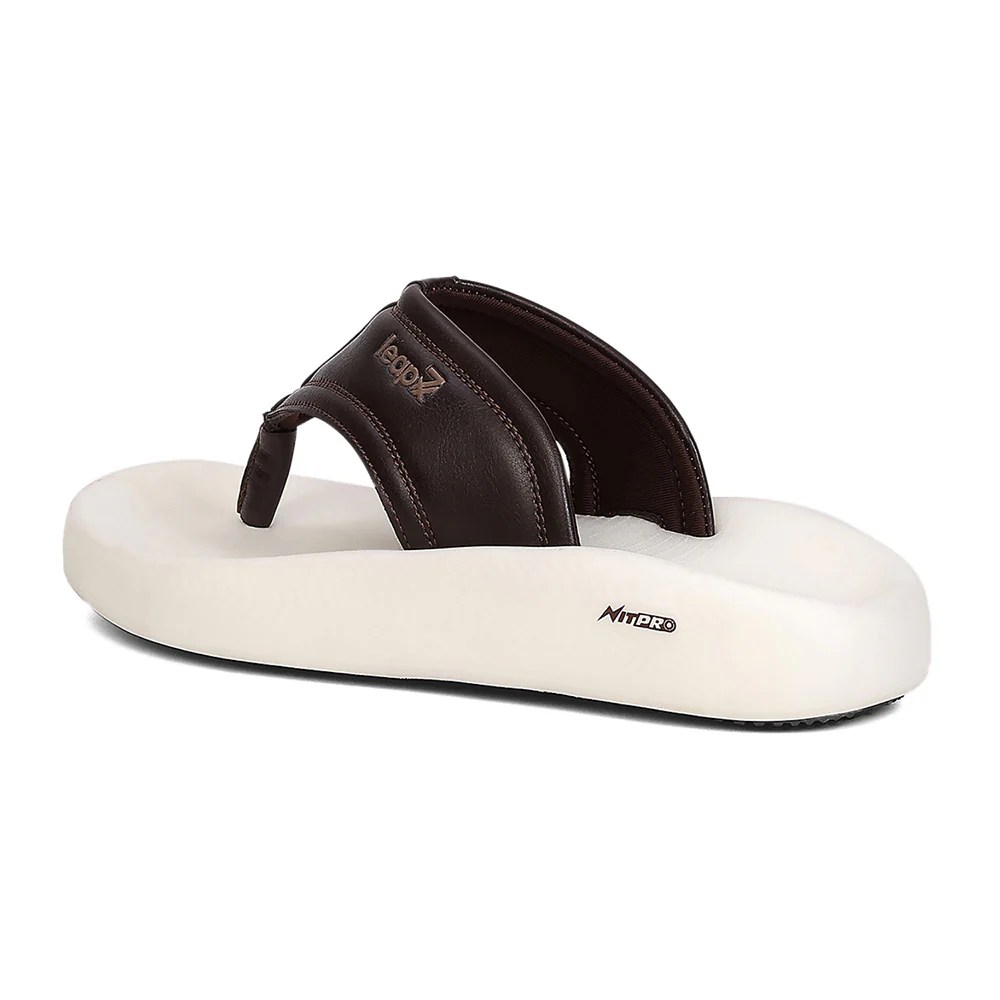Leap7X NITWALK-31 Men's Brown Slip-on Slippers - Nitro Sole with Molded EVA Comfort - Image 3